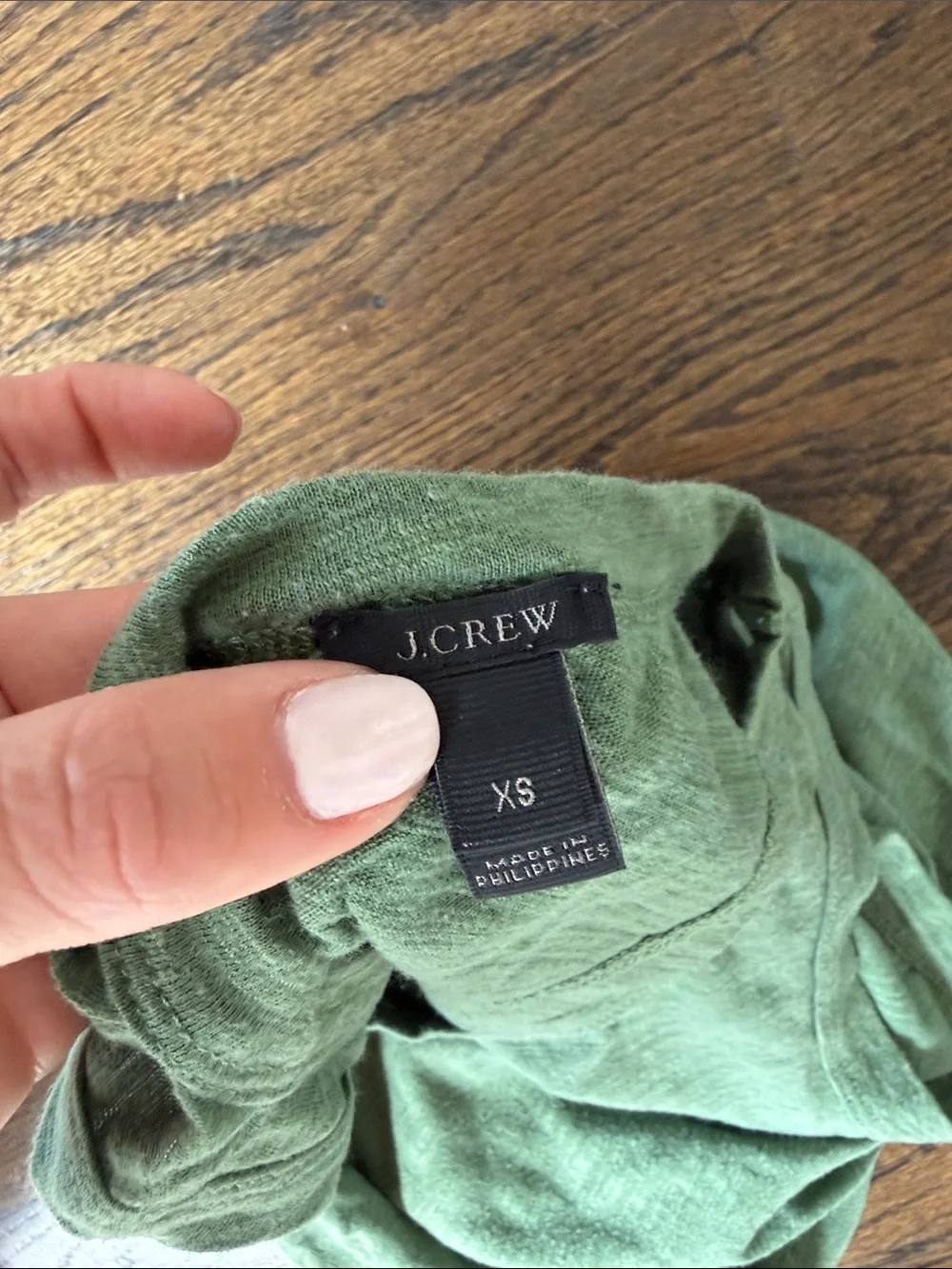J crew Women’s Sleeveless Tank Top with open knot back - Olive Green
